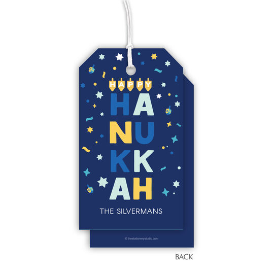 Stacked Hanukkah Hanging Gift Tags